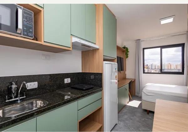 One House, stúdio mobiliado, à venda, 17 m² - Novo Mundo
