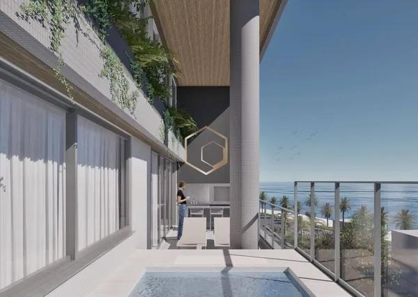 APARTAMENTO DUPLEX ALTO PADRÃO EM GUARATUBA | 273 M² | 4 SUÍTES | PISCINA PRIVATIVA | VISTA MAR